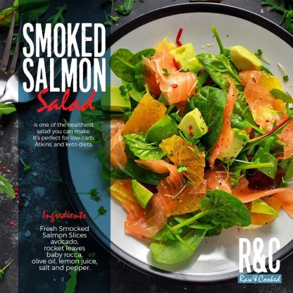 smoked salmon salad - best salad - smoked salmon slices - Raw & cooked - buy now